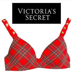 Sexy plaid Victoria’s Secret wireless bra 32c NWT never worn